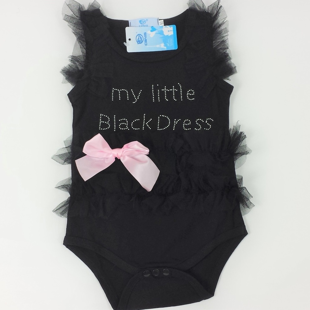 Infant "My Little Black Dress" One Piece/Romper